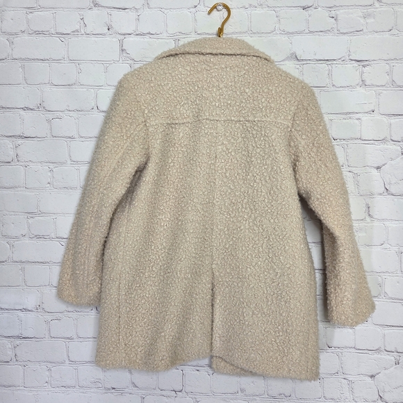 Zara Cream Light Pink Teddy Jacket Girls - Picture 10 of 15